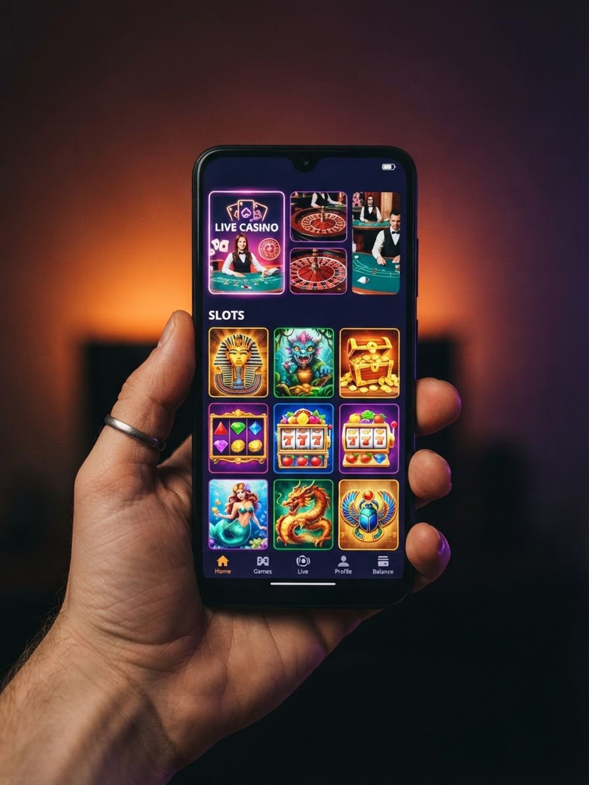 JackpotRaider mobile casino on smartphone screen